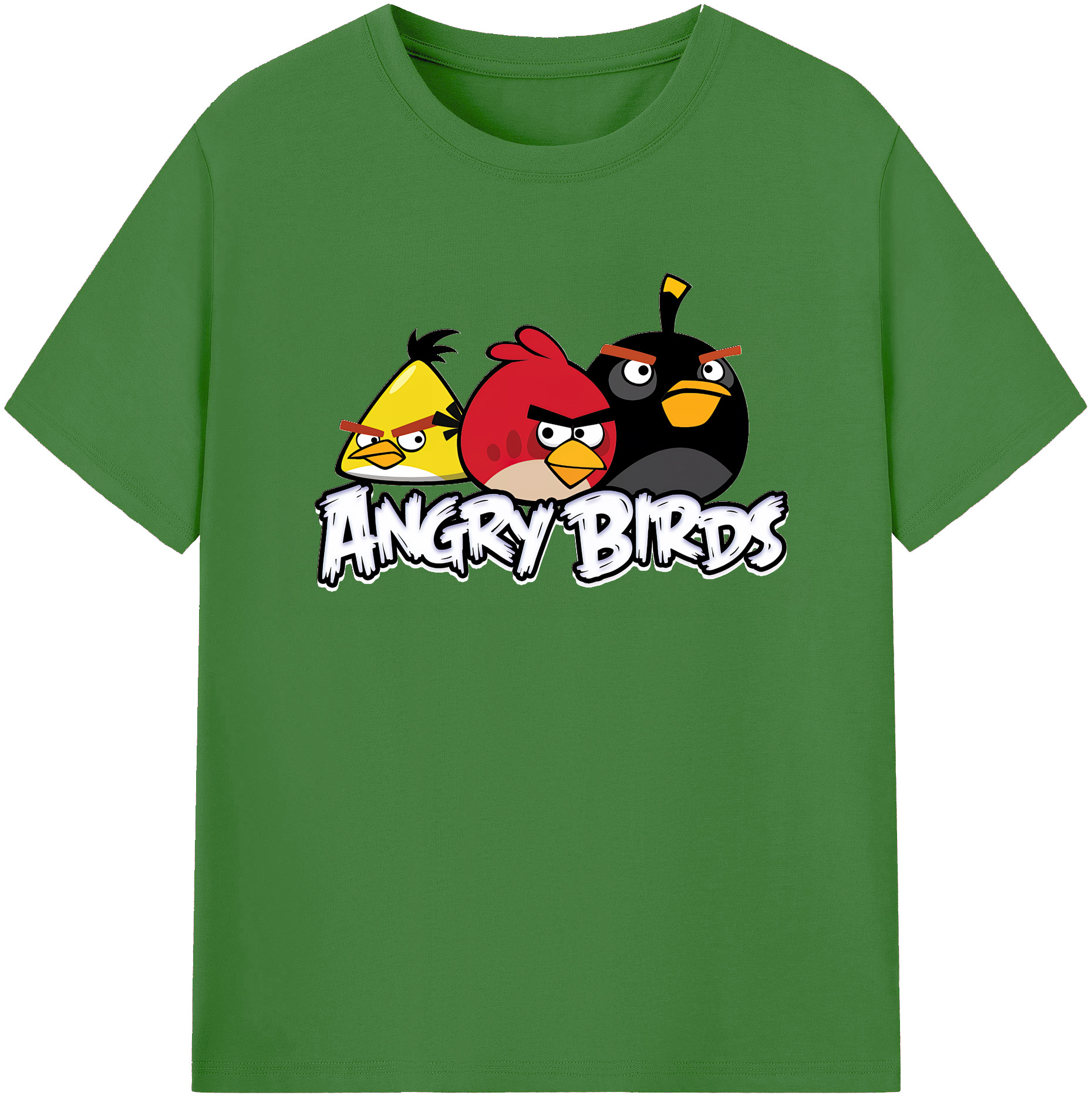 （画像用） Angry Birds アングリーバード レディースカジュアルプリントTシャツ（綿100％）